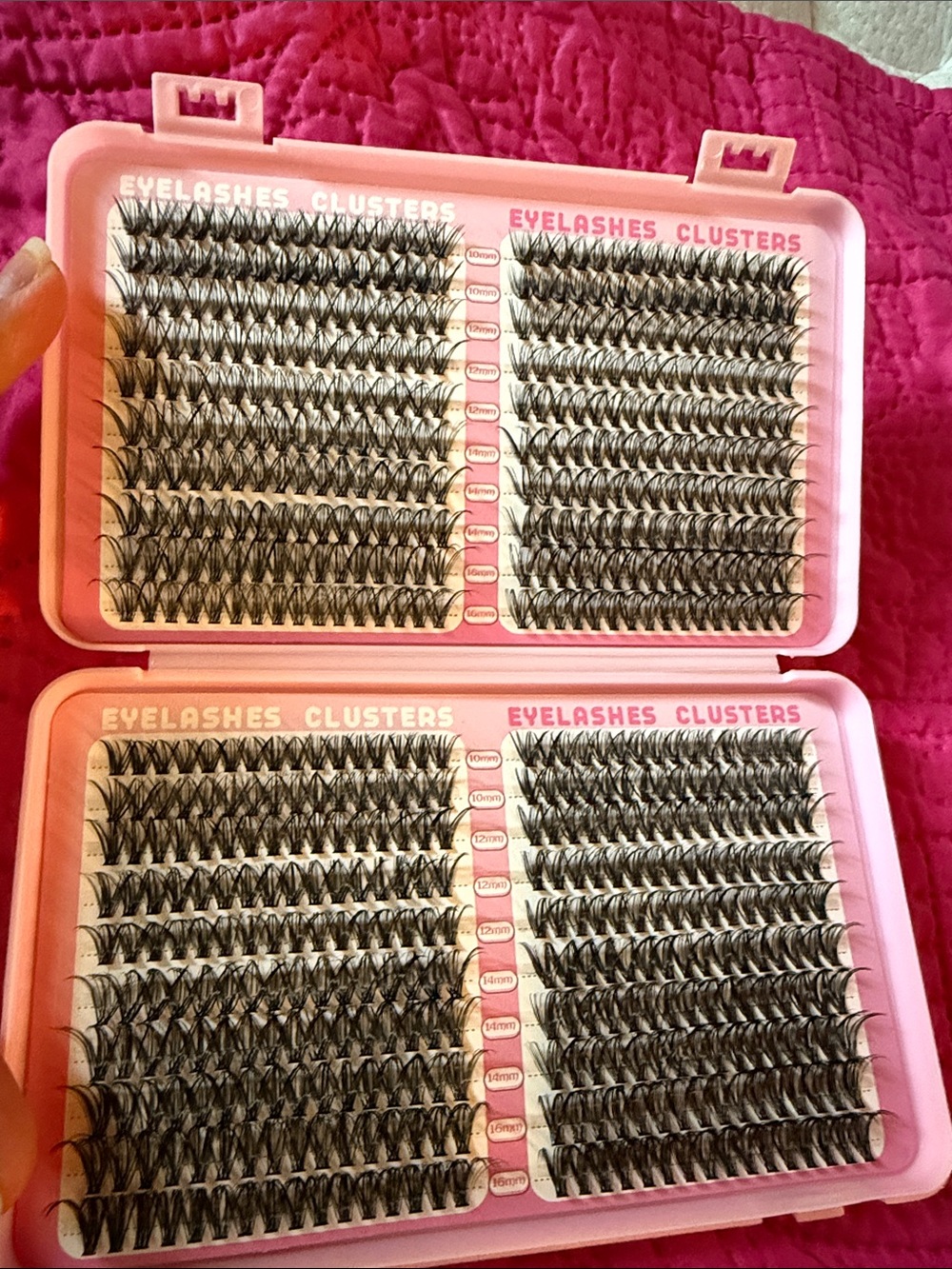DIY Eyelash Extension Clusters Kit Mixed Lengths 10-16mm New